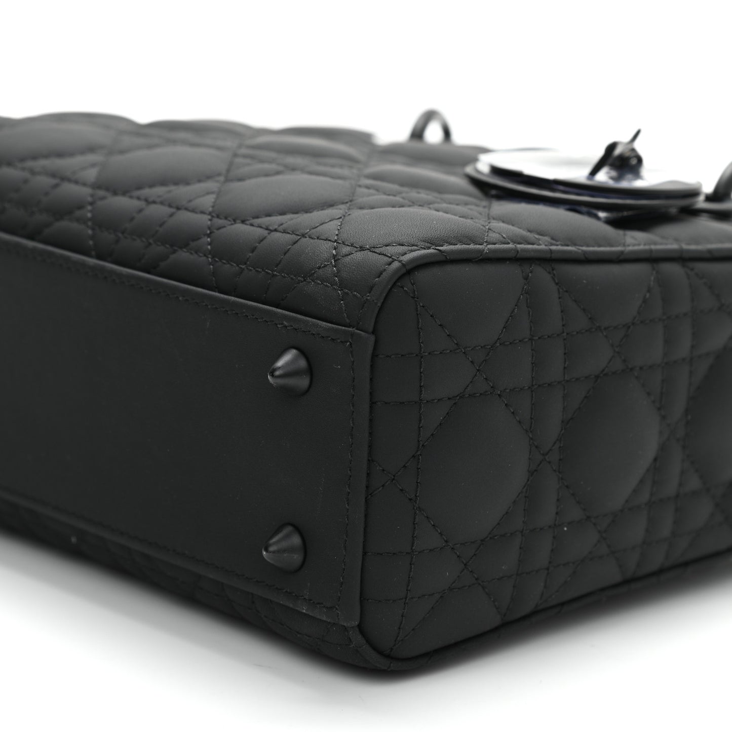 Ultra Matte Calfskin Cannage Small My ABCDior Lady Dior Black