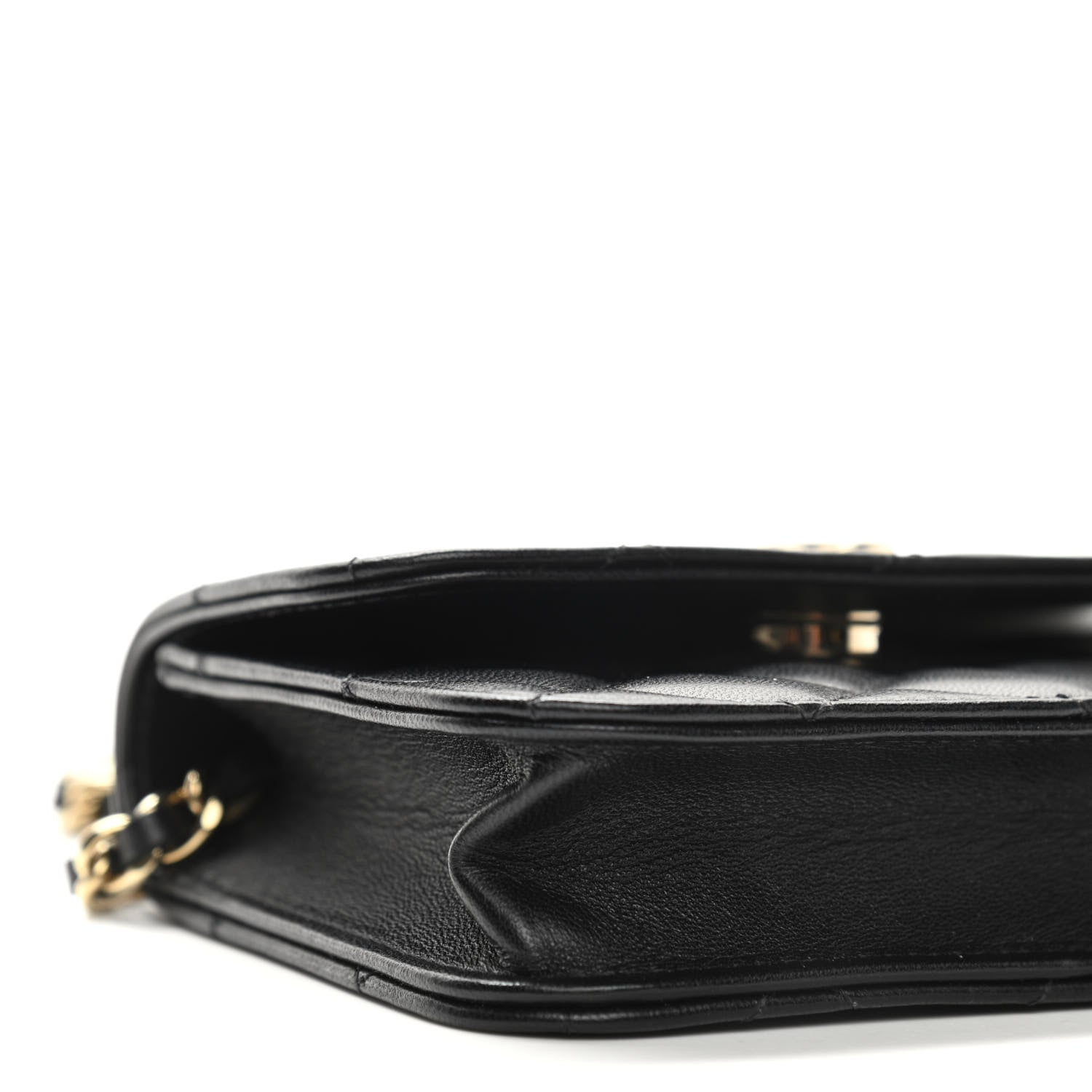 Chanel Lambskin Quilted Mini Coco Bow Clutch With Chain Black 10 of 12