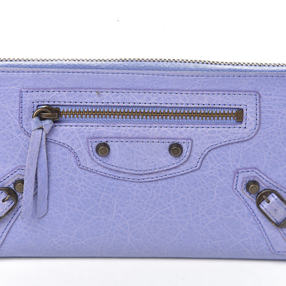 Balenciaga Agneau Classic Hardware Continental Zip Around Wallet Mauve 7 of 7