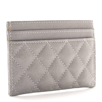 Chanel Caviar Quilted Boy Card Holder Grey 3 of 12