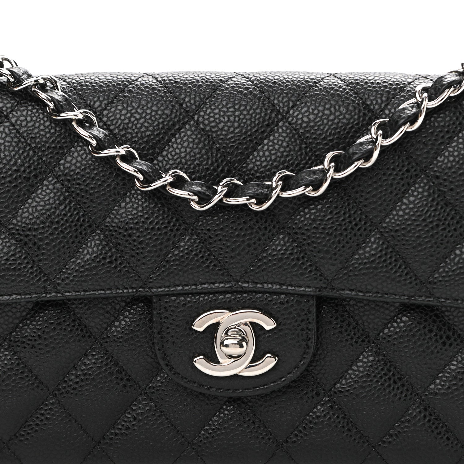 Chanel Caviar Quilted East West Flap Black 7 of 12