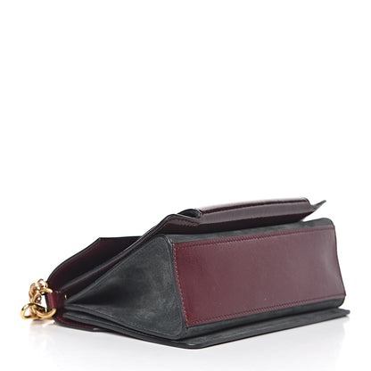Givenchy Crinkled Patent Deerskin Suede Small GV3 Shoulder Bag Aubergine Graphite 4 of 12