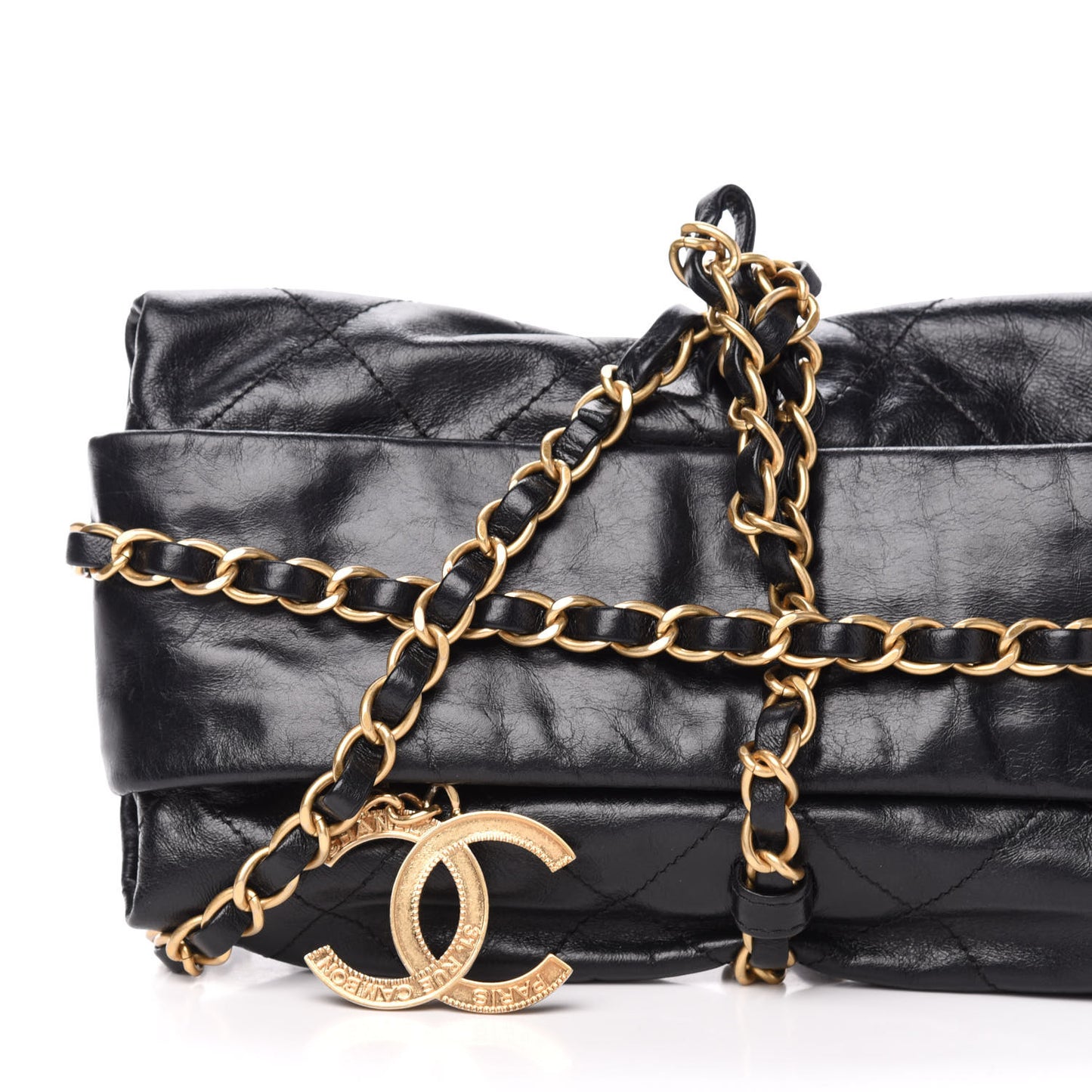 Calfskin Quilted Baluchon Black