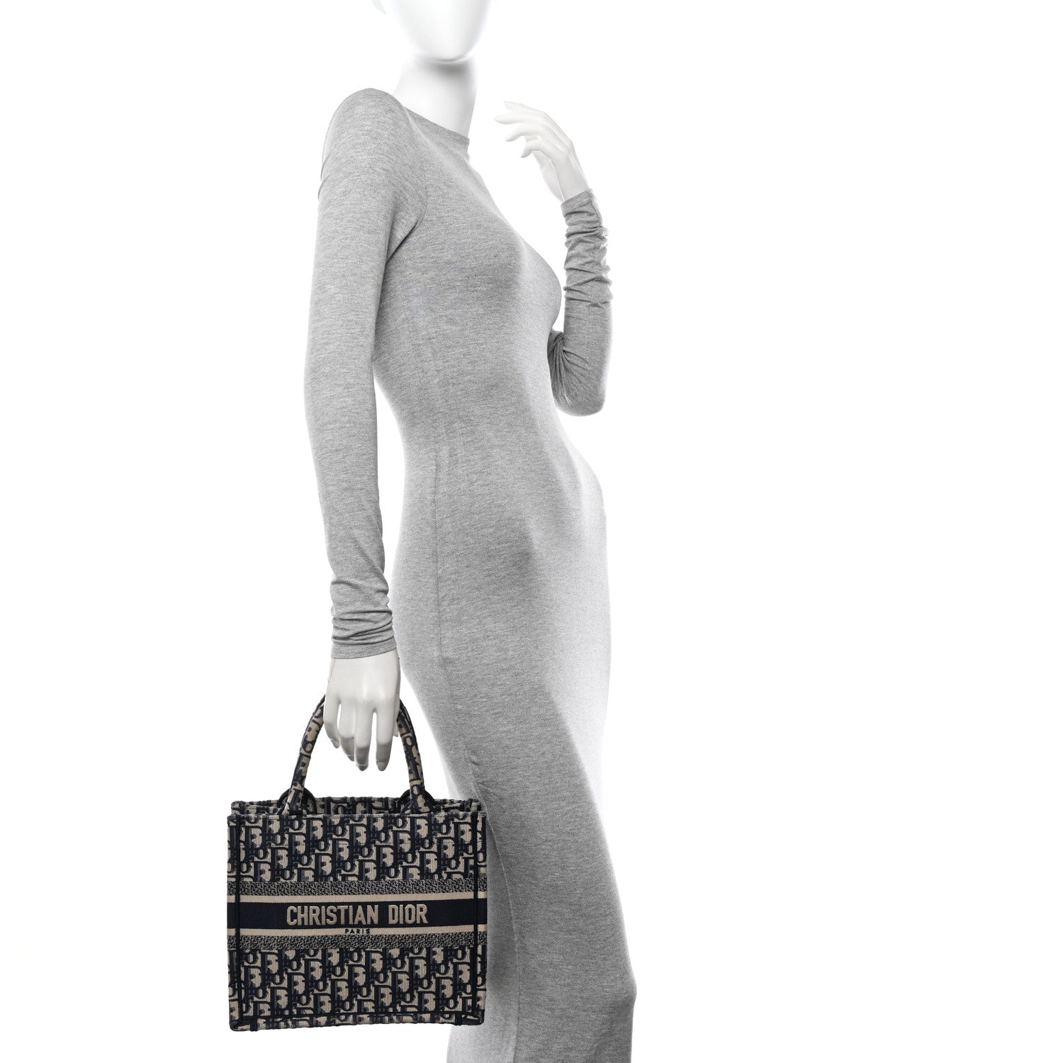 Christian Dior Oblique Small Book Tote Blue Multicolor 2 of 17