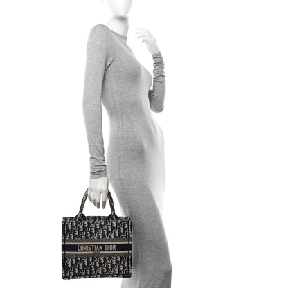 Christian Dior Oblique Small Book Tote Blue Multicolor 2 of 17