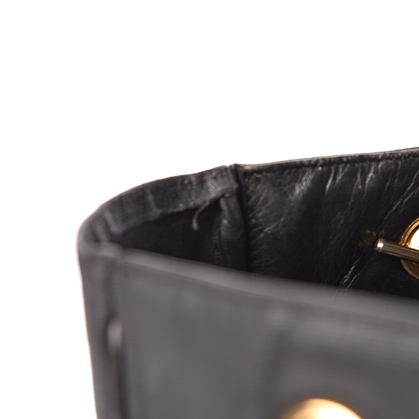 Canvas Calfskin Shopping Tote Black