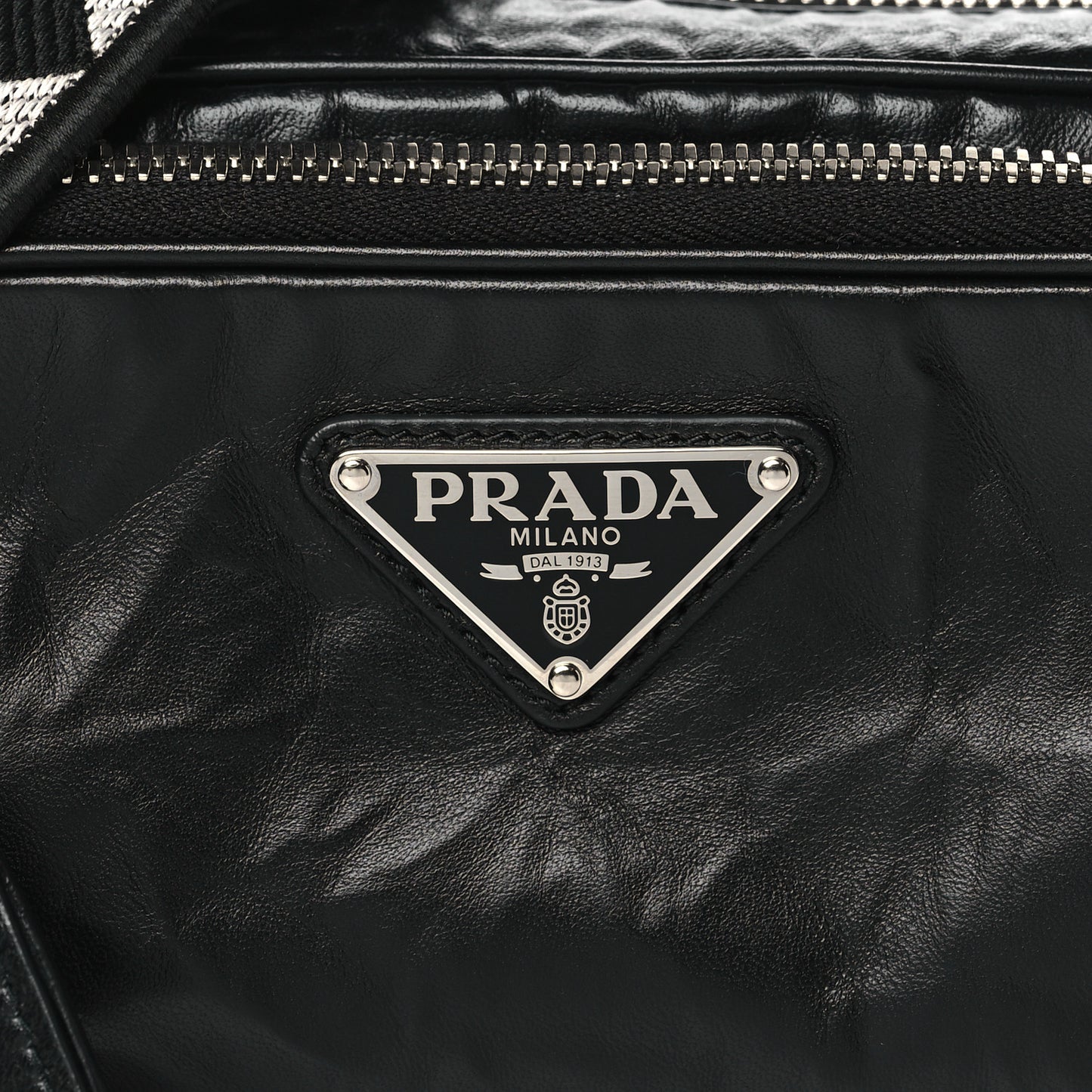 Nappa Antique Multi-Pocket Shoulder Bag Black
