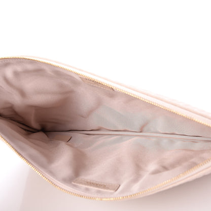 Chanel Caviar Chevron Quilted Large Cosmetic Case Light Pink 5 of 9