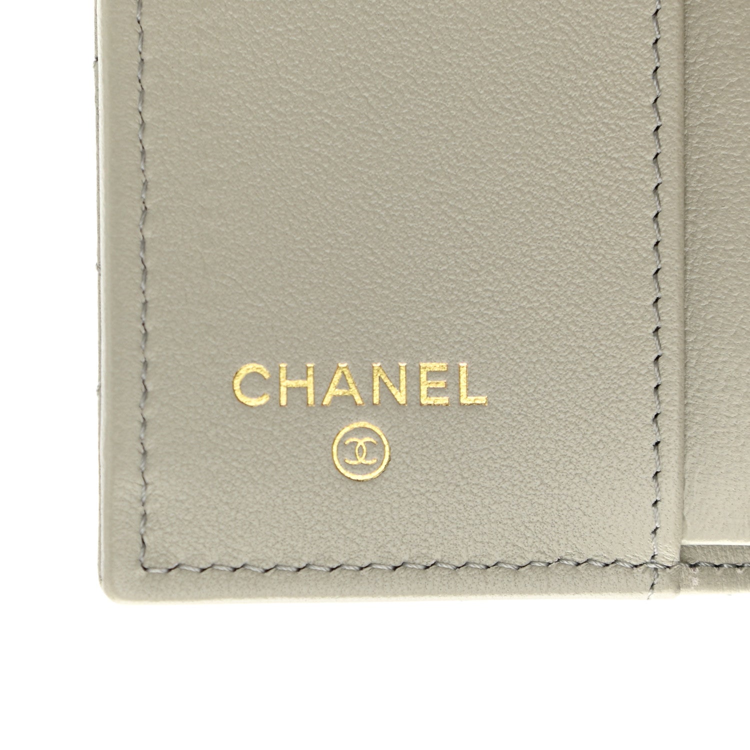 Chanel Lambskin Quilted Small Flap Wallet Grey 7 of 10