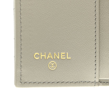 Chanel Lambskin Quilted Small Flap Wallet Grey 7 of 10