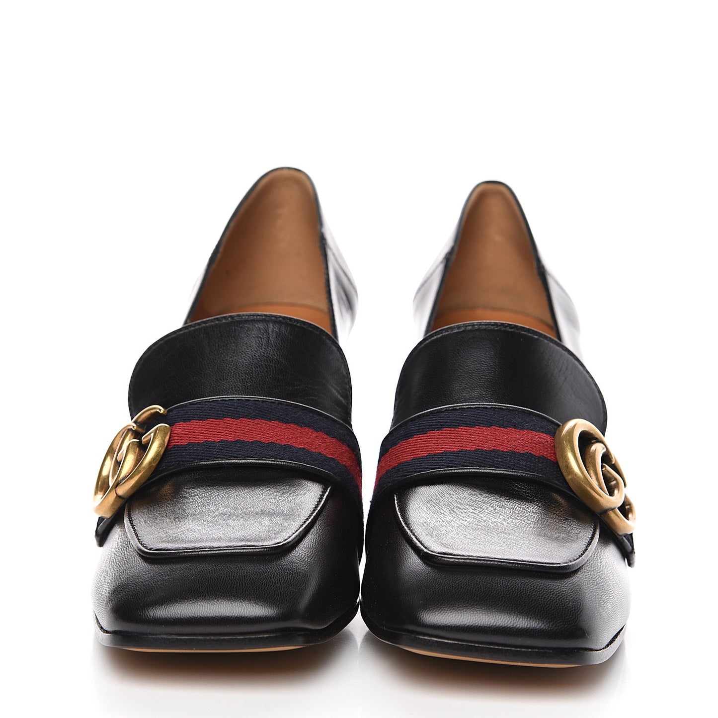 Malaga Kid Web Pearl Embellished Peyton 75mm Loafer Pumps 36 Black