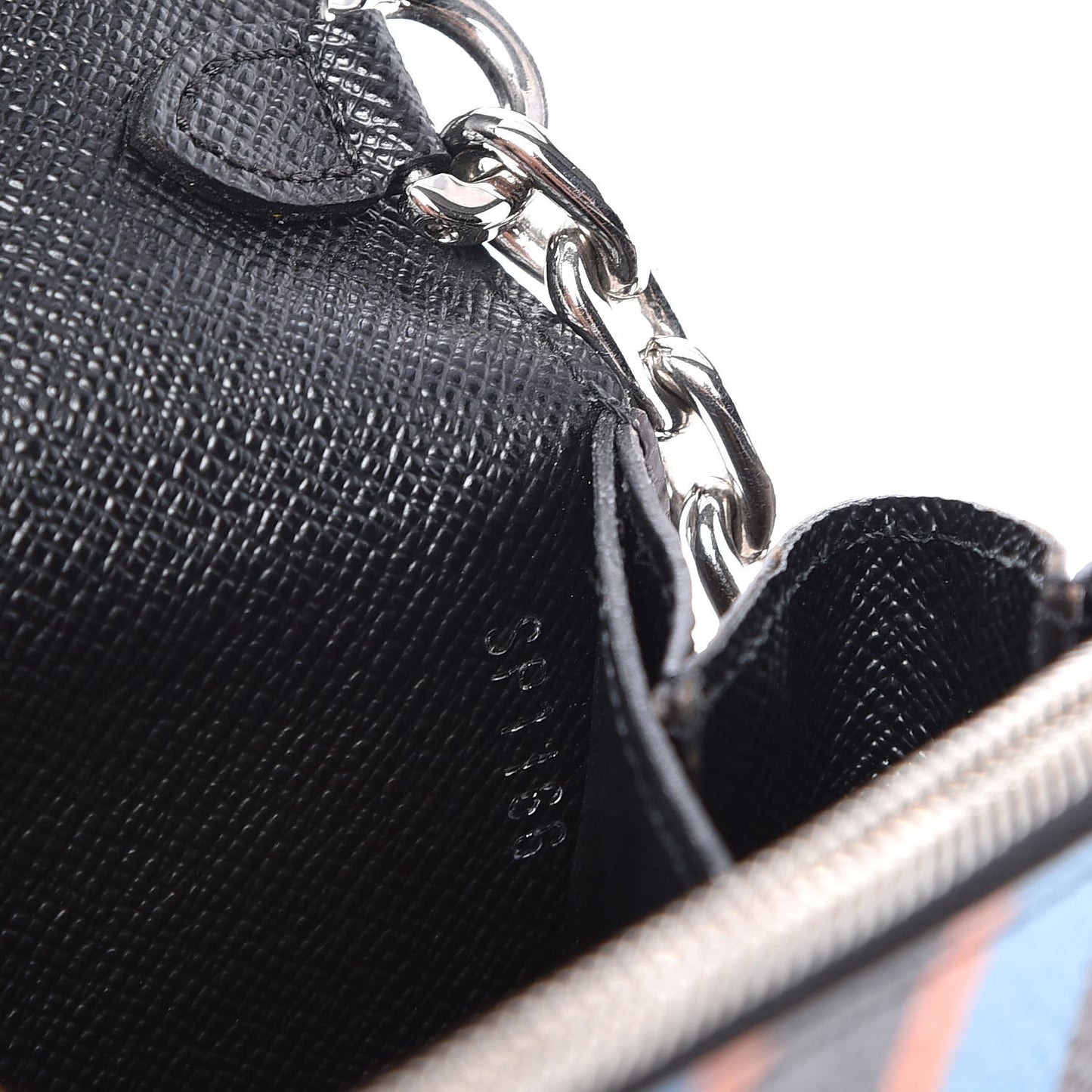 Monogram Stripe Twist Chain Wallet