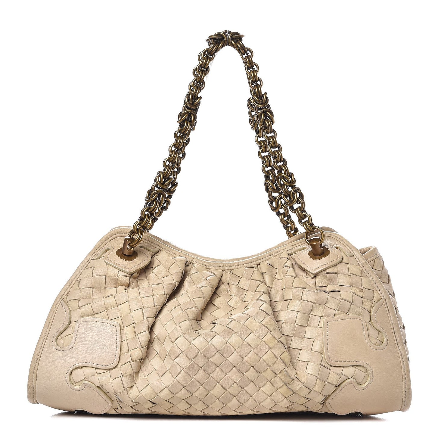 Nappa Intrecciato Small Chain Shoulder Bag Limo