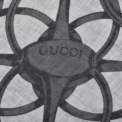 Gucci Modal Wool Hildash Square Shawl Zinc Medium Grey 5 of 5