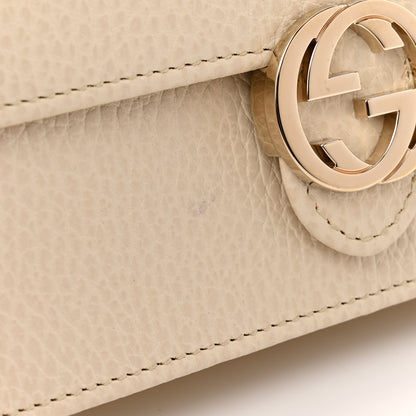 Gucci Dollar Calfskin Interlocking G Chain Wallet Ivoire 10 of 11