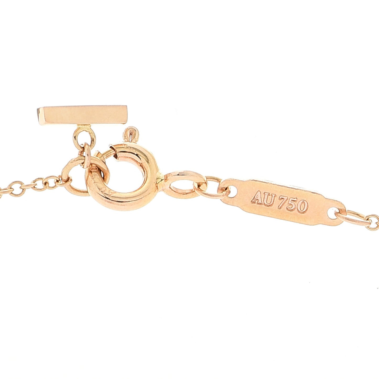 18K Rose Gold Large T Smile Pendant Necklace