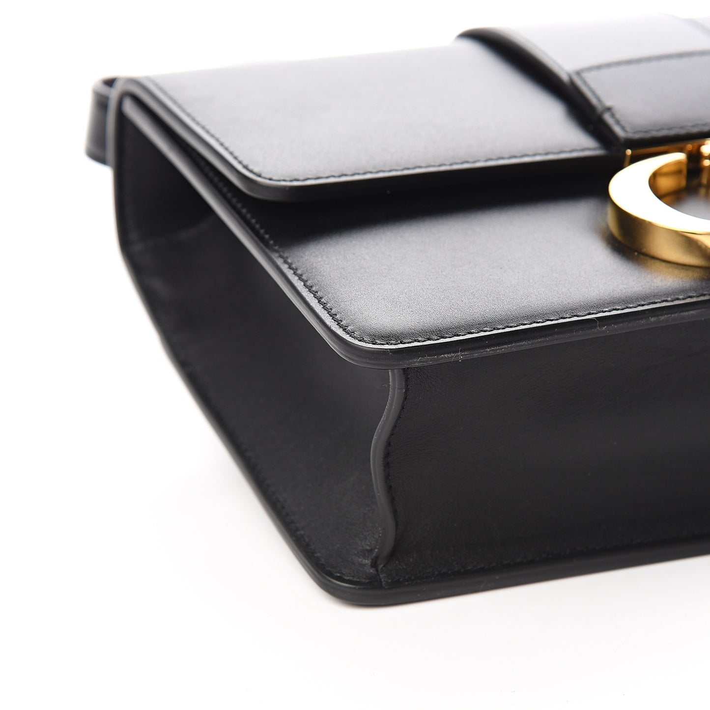 Smooth Calfskin 30 Montaigne Flap Bag Black