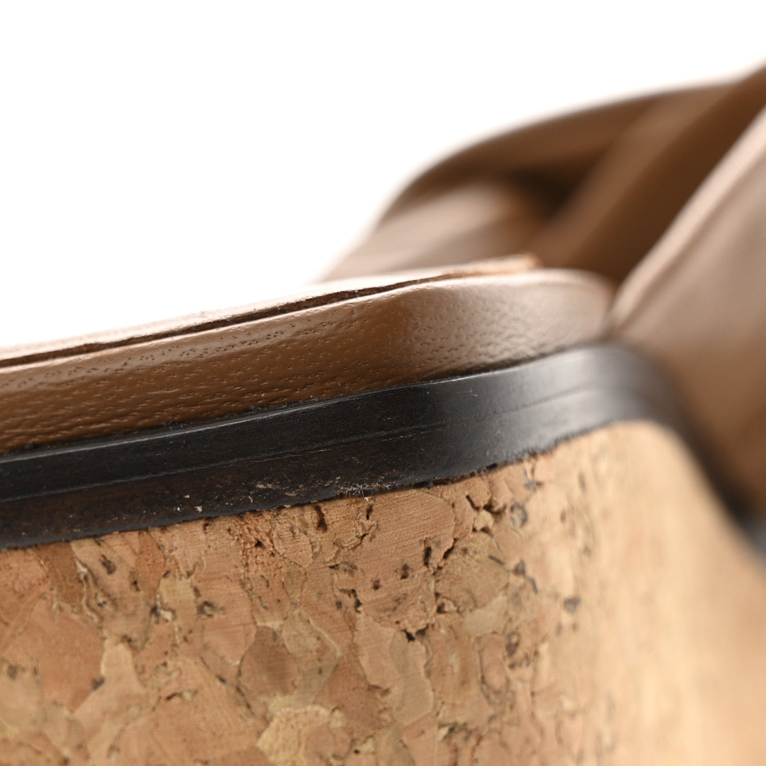 Jimmy Choo Soft Nappa Narisa 90 Wedge Mules 37.5 Cuoio 9 of 10