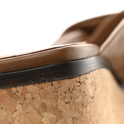 Jimmy Choo Soft Nappa Narisa 90 Wedge Mules 37.5 Cuoio 9 of 10