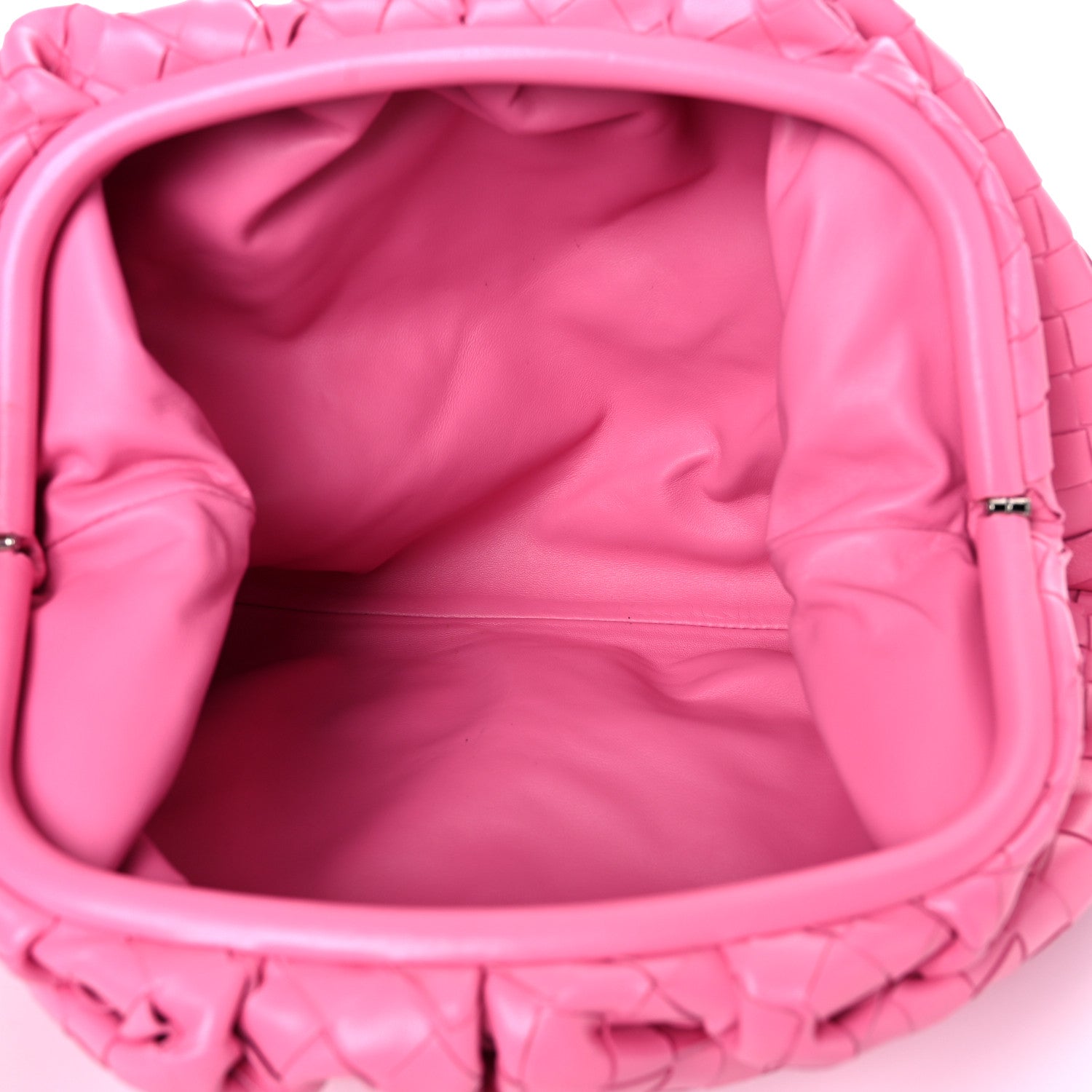 Bottega Veneta Nappa Maxi Intrecciato The Pouch Oversized Clutch Pink 5 of 15