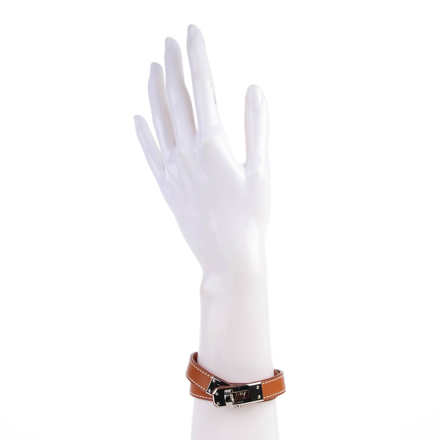 Hermes Barenia Kelly Double Tour Bracelet M Fauve 2 of 6