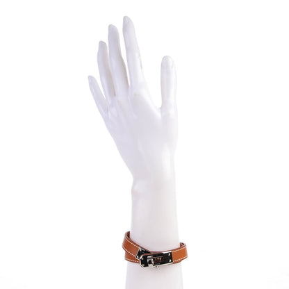 Hermes Barenia Kelly Double Tour Bracelet M Fauve 2 of 6