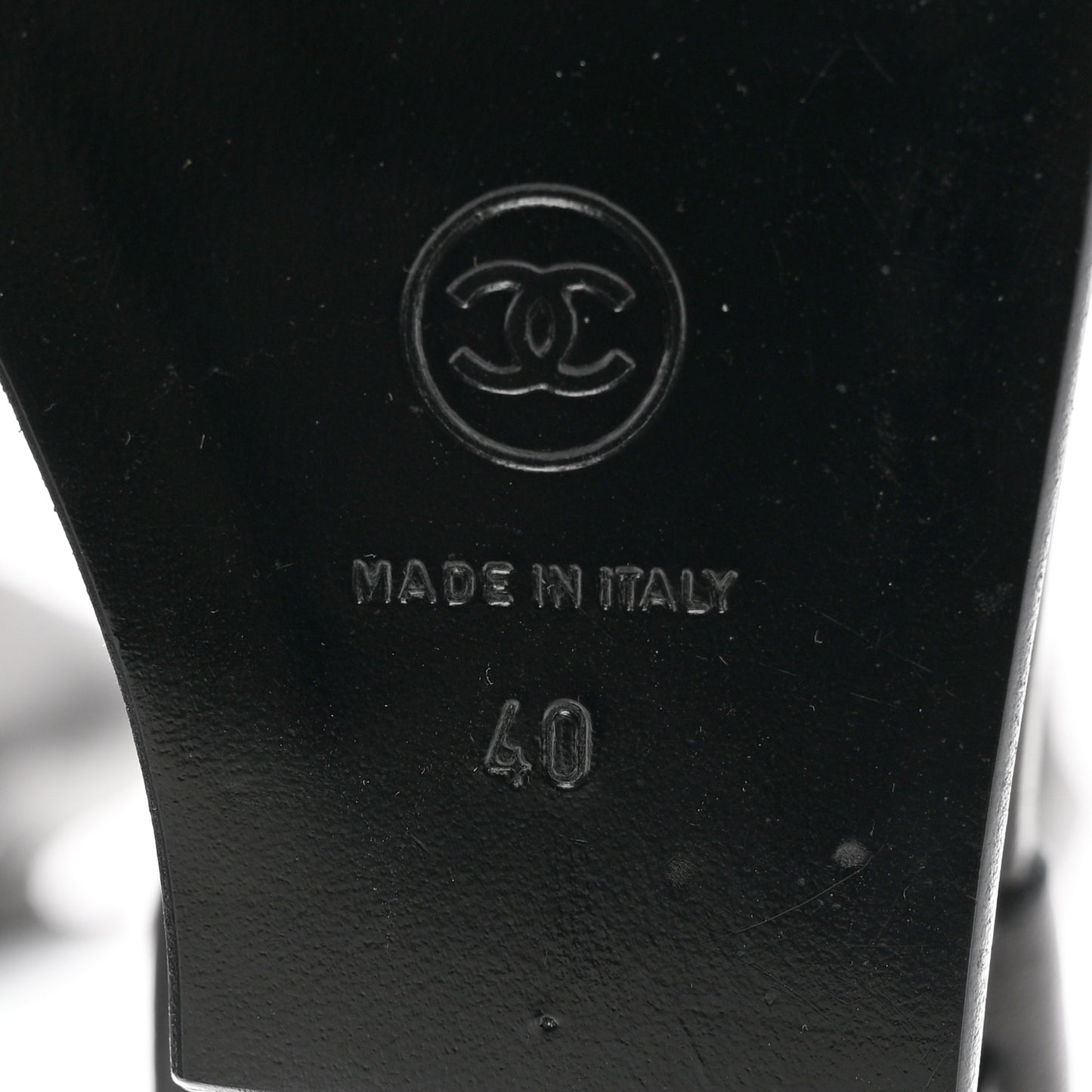 Calfskin CC Over The Knee Boots 40 Black