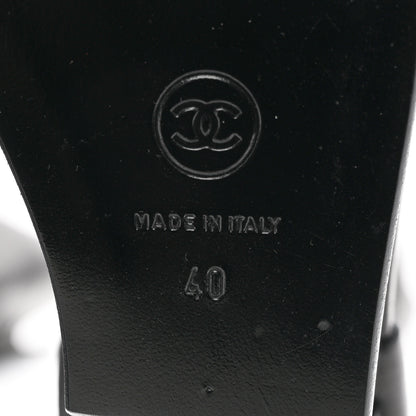 Chanel Calfskin CC Over The Knee Boots 40 Black 7 of 14