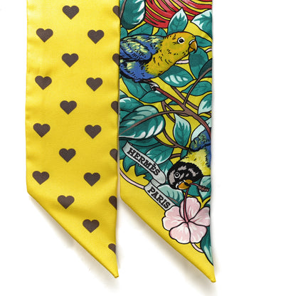Hermes Silk Jungle Love Love Twilly Jaune Vif Canard 2 of 4