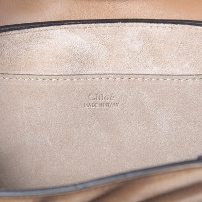 Chloe Suede Calfskin Quilted Drew Bijou Shoulder Bag Nut 6 of 12