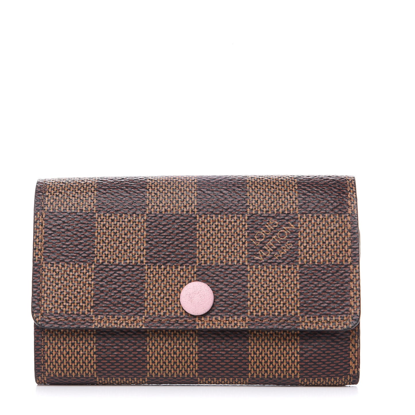 Damier Ebene Multicles 6 Key Holder Rose Ballerine