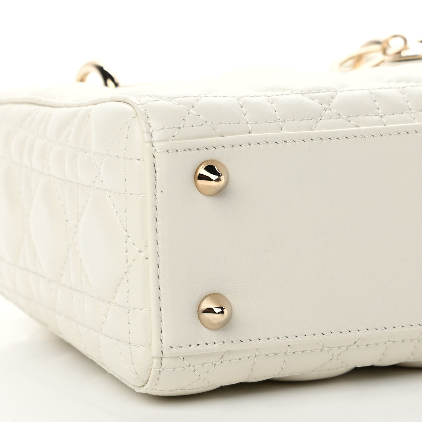 Lambskin Cannage Small My ABCDior Lady Dior White