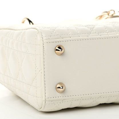 Christian Dior Lambskin Cannage Small My ABCDior Lady Dior White 5 of 11