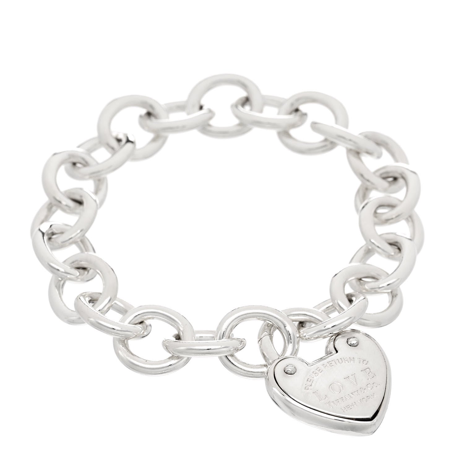 Tiffany Sterling Silver Return to Tiffany Love Lock Bracelet 1 of 3