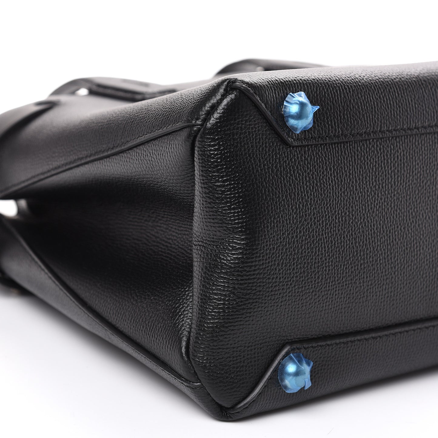 Grainy Calfskin House Check Medium Banner Tote Black
