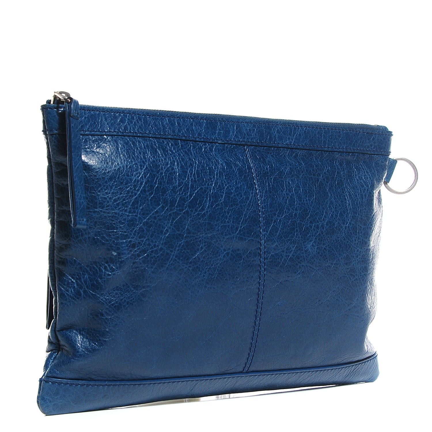 Balenciaga Agneau Arena Classic Hardware Medium Clip Bleu Mineral 4 of 11