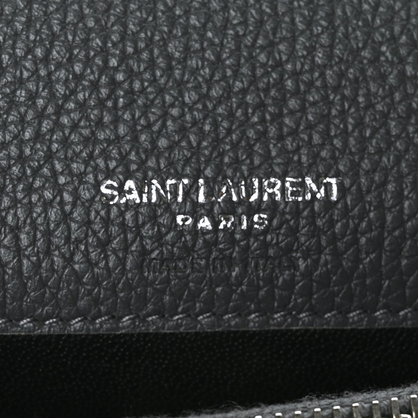 Grained Calfskin Sac De Jour Compact Wallet Fog
