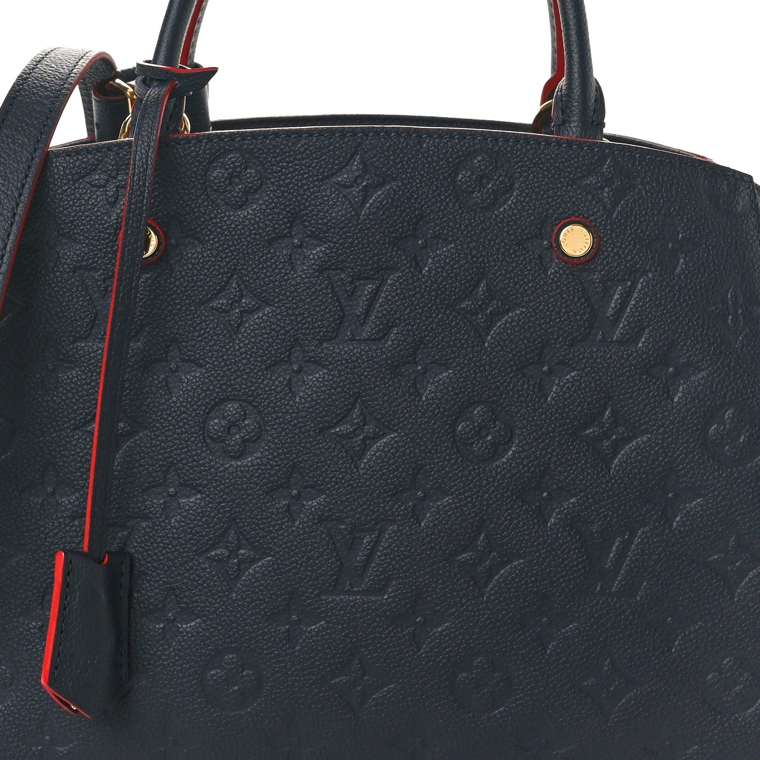 Louis Vuitton Empreinte Montaigne MM Marine Rouge 7 of 9