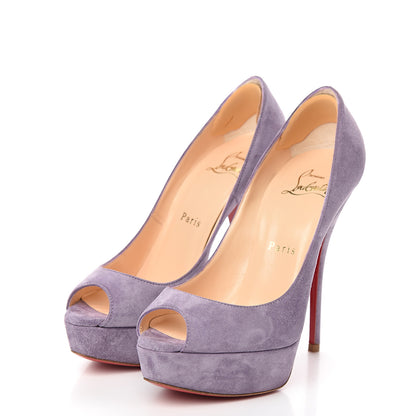 Christian Louboutin Suede Troca 140 Pumps 35.5 Parme 3 of 9