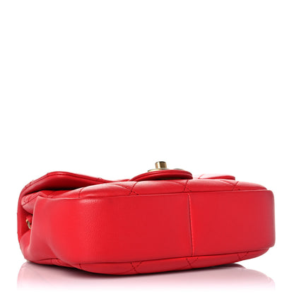 Chanel Lambskin Quilted Small In The Loop Handle Flap Bag Red 4 of 11