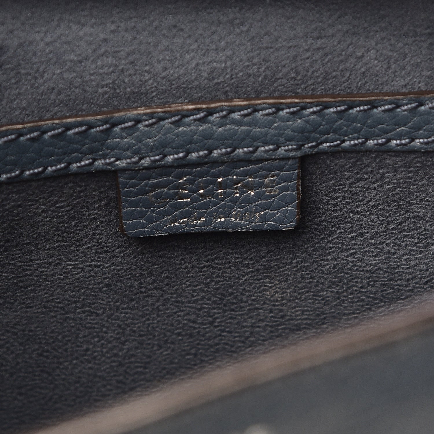 Celine Drummed Calfskin Nano Luggage Orage 6 of 10
