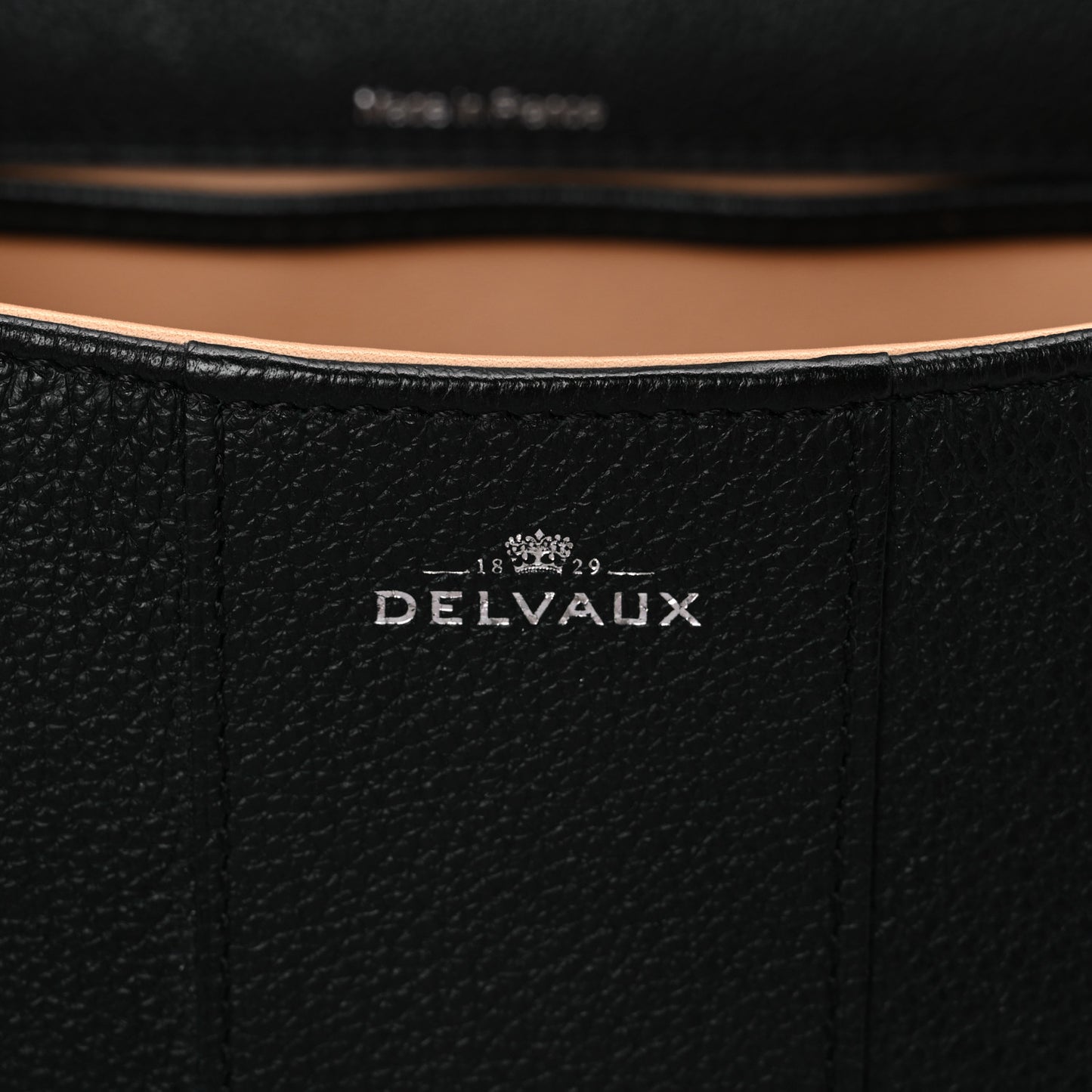 Grained Calfskin Mini Brillant Satchel Black