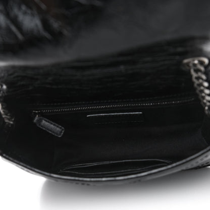 Saint Laurent Crinkled Calfskin Matelasse Monogram Niki Chain Wallet Black 4 of 4
