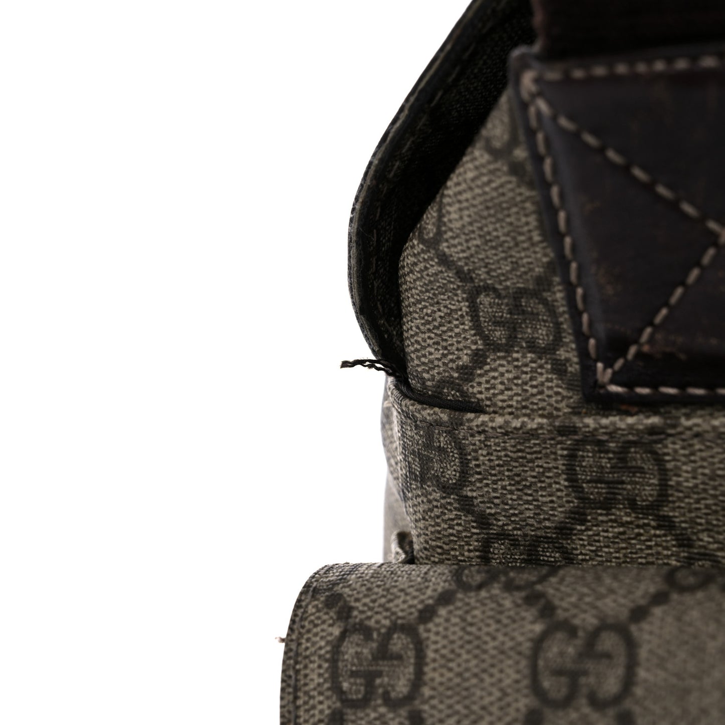 GG Plus Monogram Messenger Diaper Bag Dark Brown