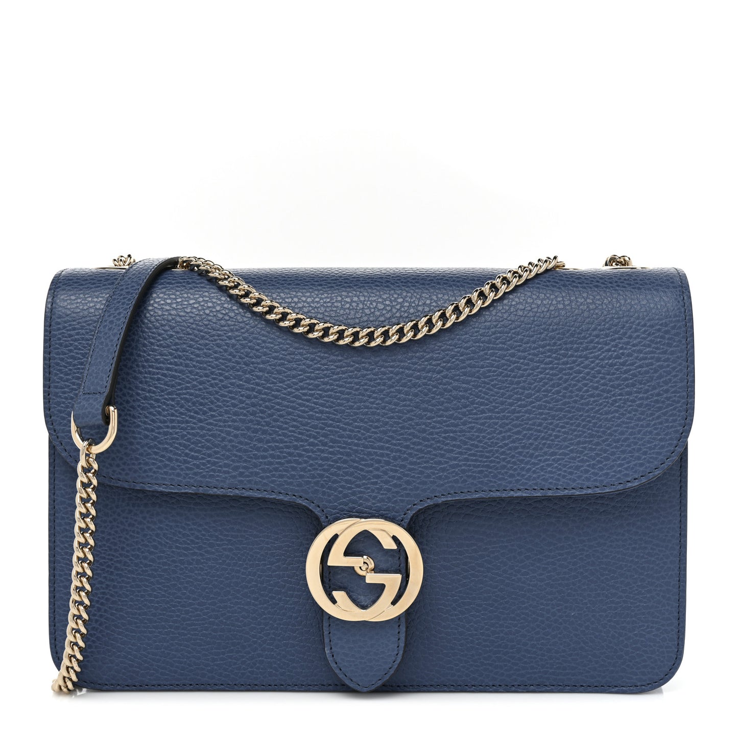 Dollar Calfskin Interlocking G Shoulder Bag Caspian