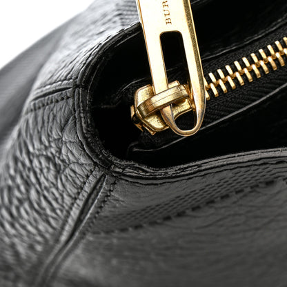 Burberry Heritage Grain Check Embossed Medium Dewsbury Tote Black 13 of 14