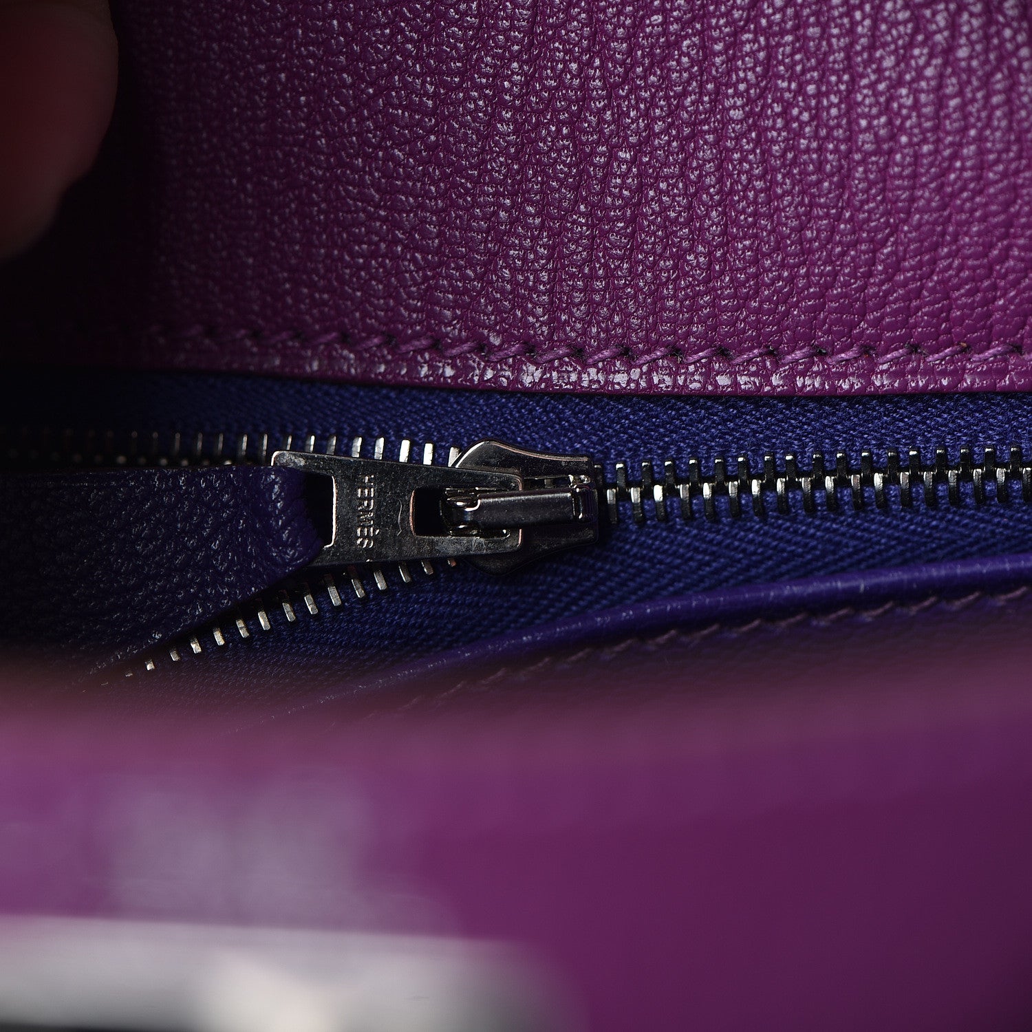 Hermes Chevre Mysore Horseshoe Kelly Retourne 28 Anemone Iris 26 of 42