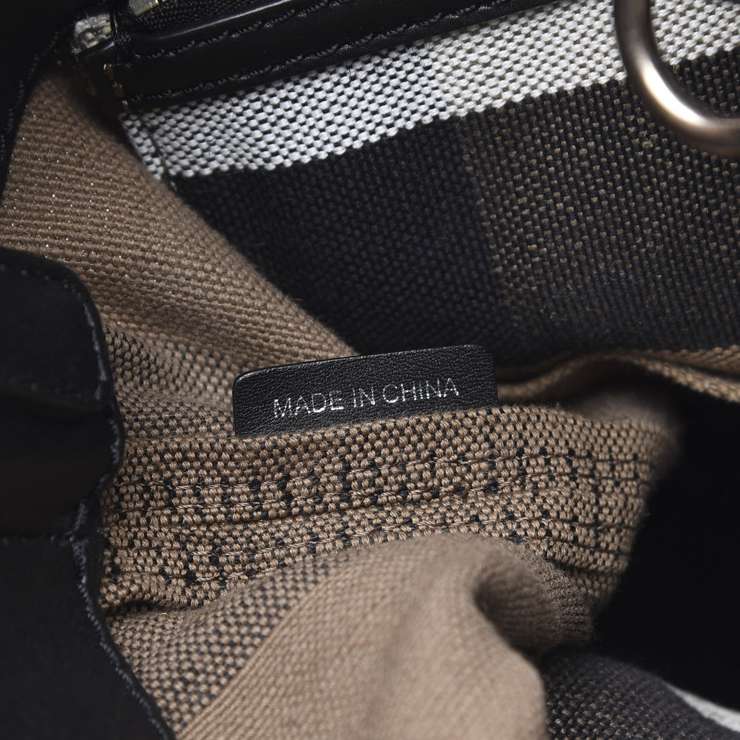 Canvas Mega Check Medium Ashby Hobo Black