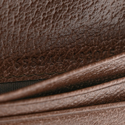 Gucci Monogram Jumbo GG Textured Dollar Calfskin Diana Card Case Wallet Camel Ebony New Acero 7 of 7