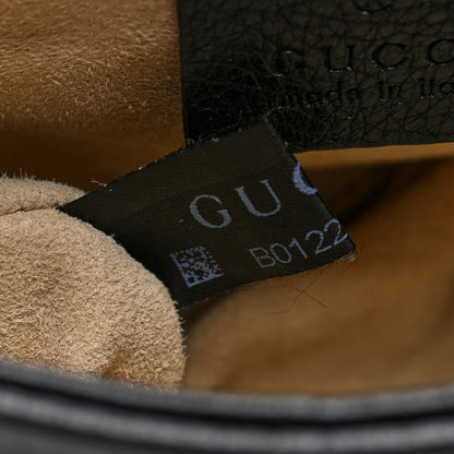 Gucci Pebbled Calfskin Small 1973 Chain Shoulder Bag Black 8 of 11
